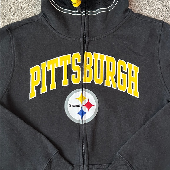 NFL Pittsburgh Steelers Youth Hoodie Football Zip-up Sweatshirt Large 14/16 - Picture 2 of 12